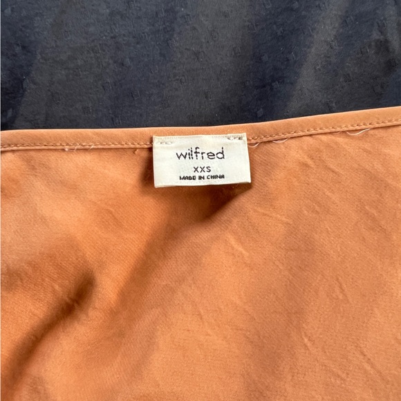 Aritzia orange satin midi dress, size xxs - Picture 3 of 3